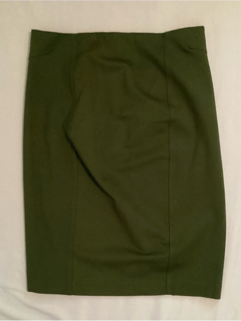 Premise Studio Ladies Olive Green Back Zip Pencil Skirt Size L